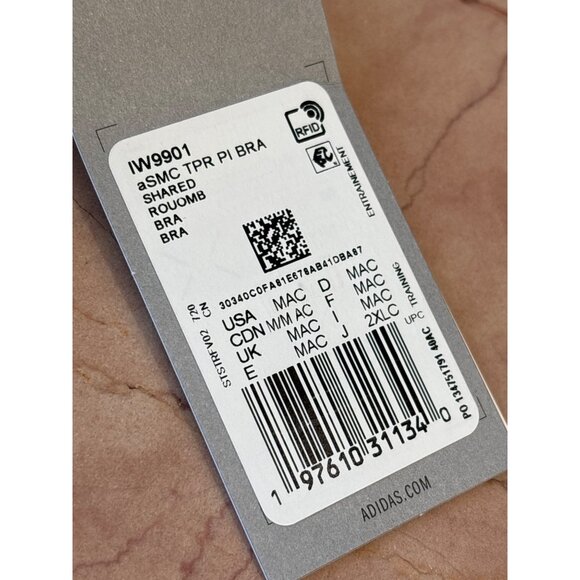 Adidas by Stella McCartney Tpr Pi Bra in Burgundy Medium New Womens Sports - Picture 7 of 13